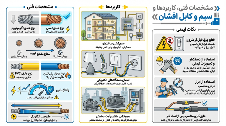 سیم و کابل افشان