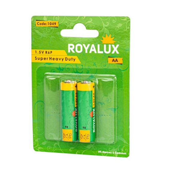 باتری رویالوکس قلمی super heavy duty بلیستر 2 عددی
