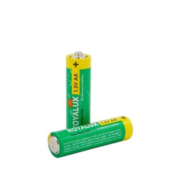 باتری رویالوکس نیم قلمی super heavy duty بسته 2 عددی